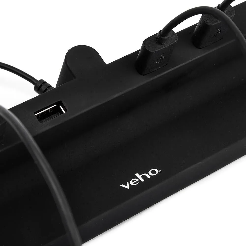 Veho TA-6 Desktop 6 Port USB Charging Hub with 2.4A Output – Black