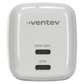 Ventev 65W Dual USB C GaN Mini Wall Charger by Ventev