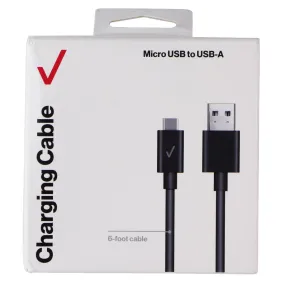 Verizon (6-foot) Micro USB to USB-A Charging Cable - Black