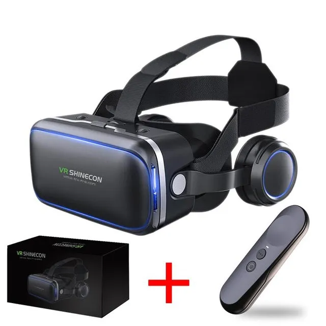 Virtual reality 3D glasses headset with controller