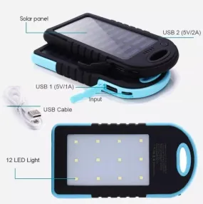 Water Resistant Clip-On Solar Wireless Charger Slp-7001 Blue