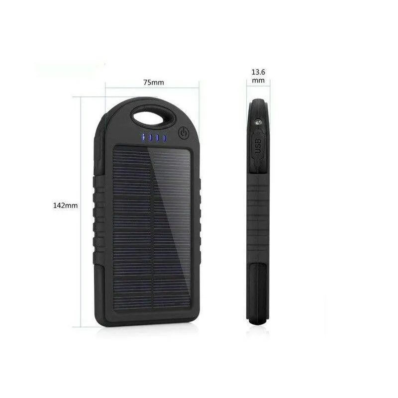 Water Resistant Clip-On Solar Wireless Charger Slp-7001 Blue