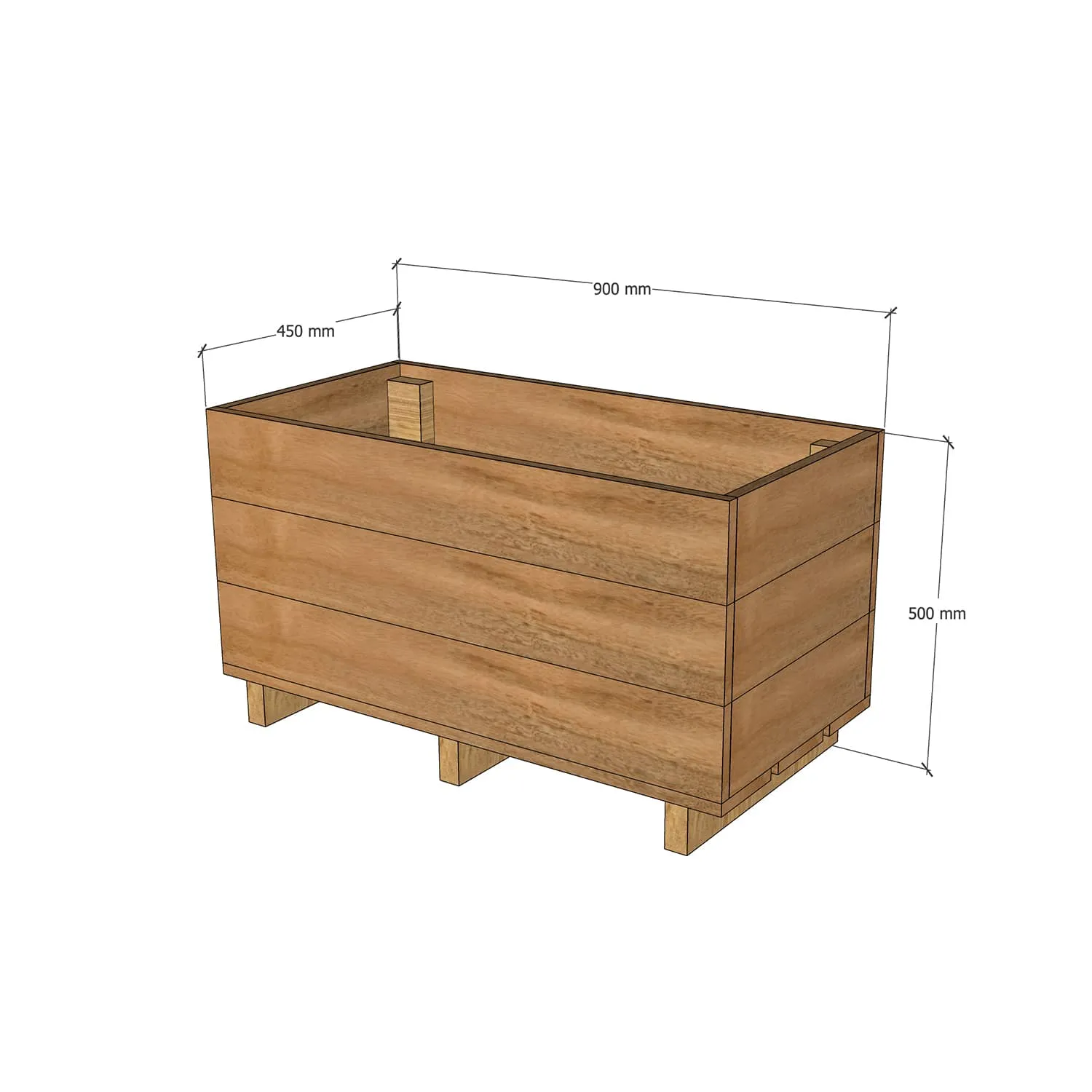 Wooden Garden Planter Boxes