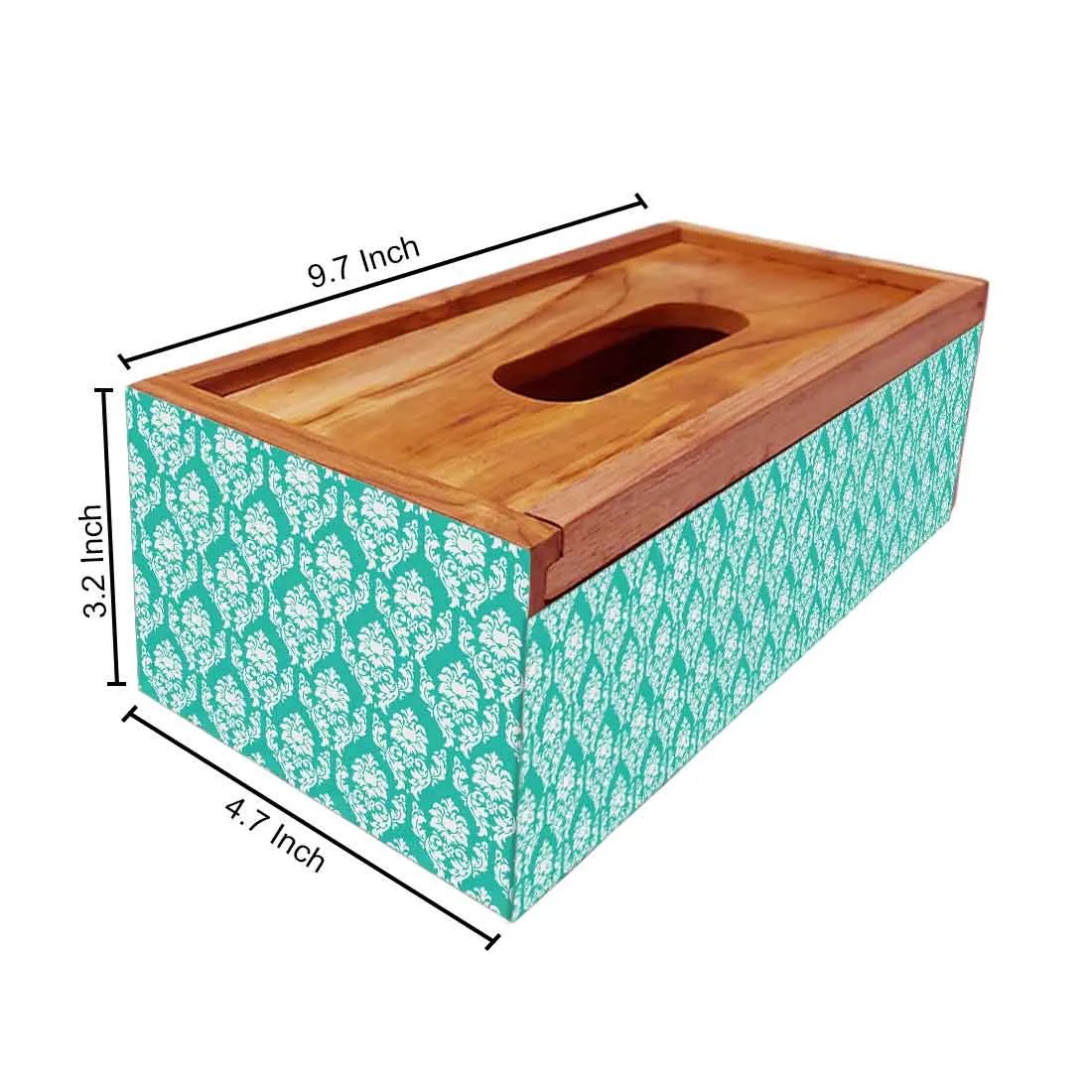 Wooden Rectangular Tissue Paper Holder for Bathroom