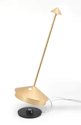 Zafferano Pina Pro Table Lamp LD0650BFO, Gold Leaf